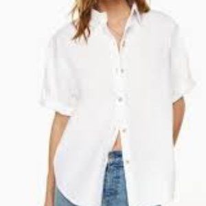 Aritzia Denim Forum The Jane White Shirt